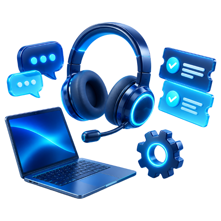 Help Desk ותמיכה בעובדים, איור תלת-ממד